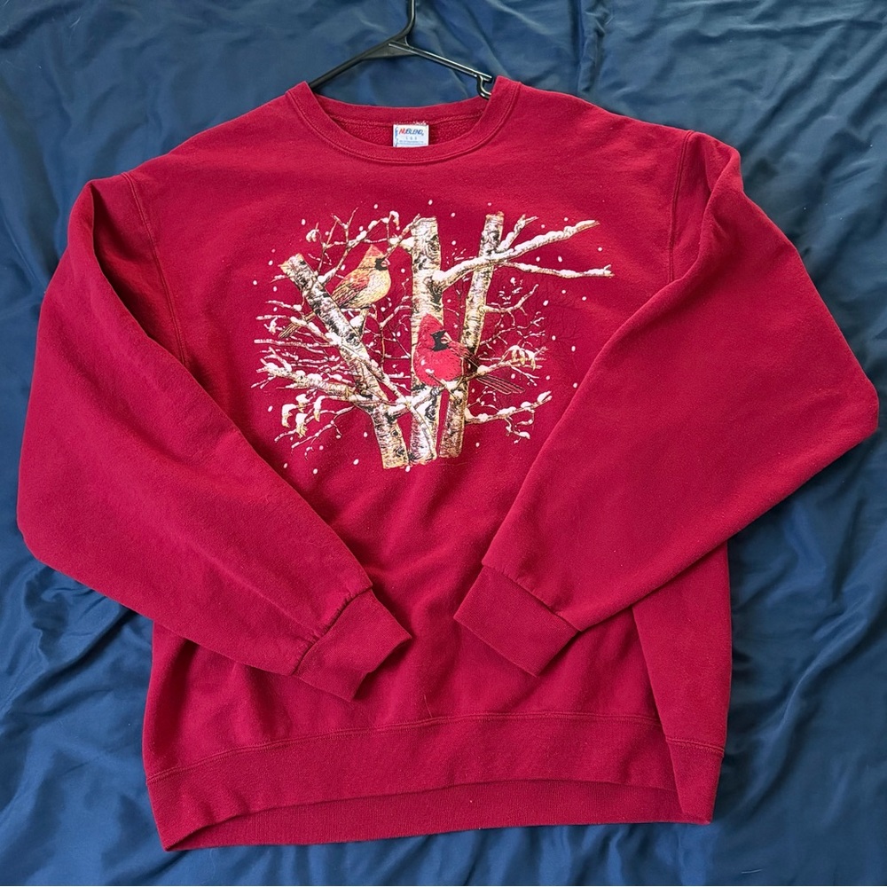 Cardinal Red Crewneck Sweater Size Large